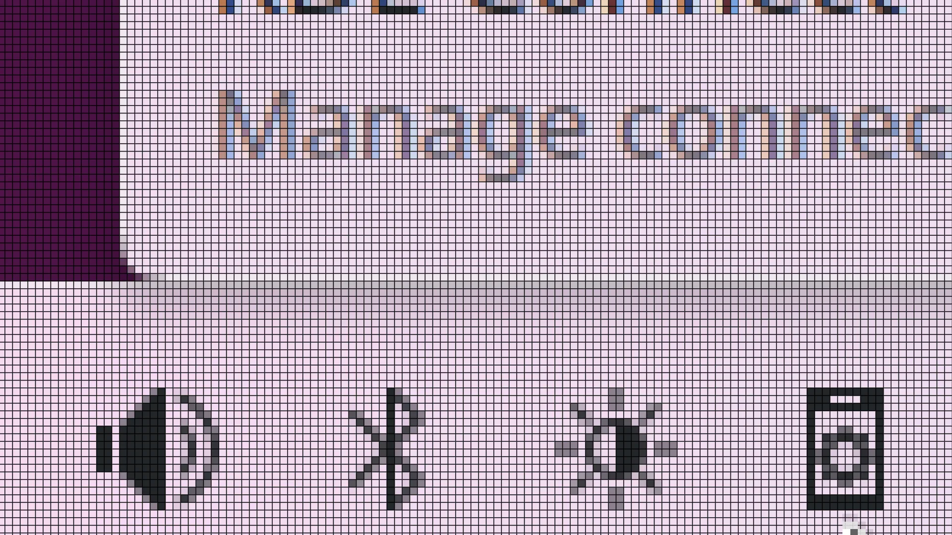 Hình ảnh cận cảnh các pixel riêng lẻ hiển thị rõ nét khi sử dụng tính năng zoom trong KDE Plasma 6.3, minh họa khả năng fractional scaling cải tiến.