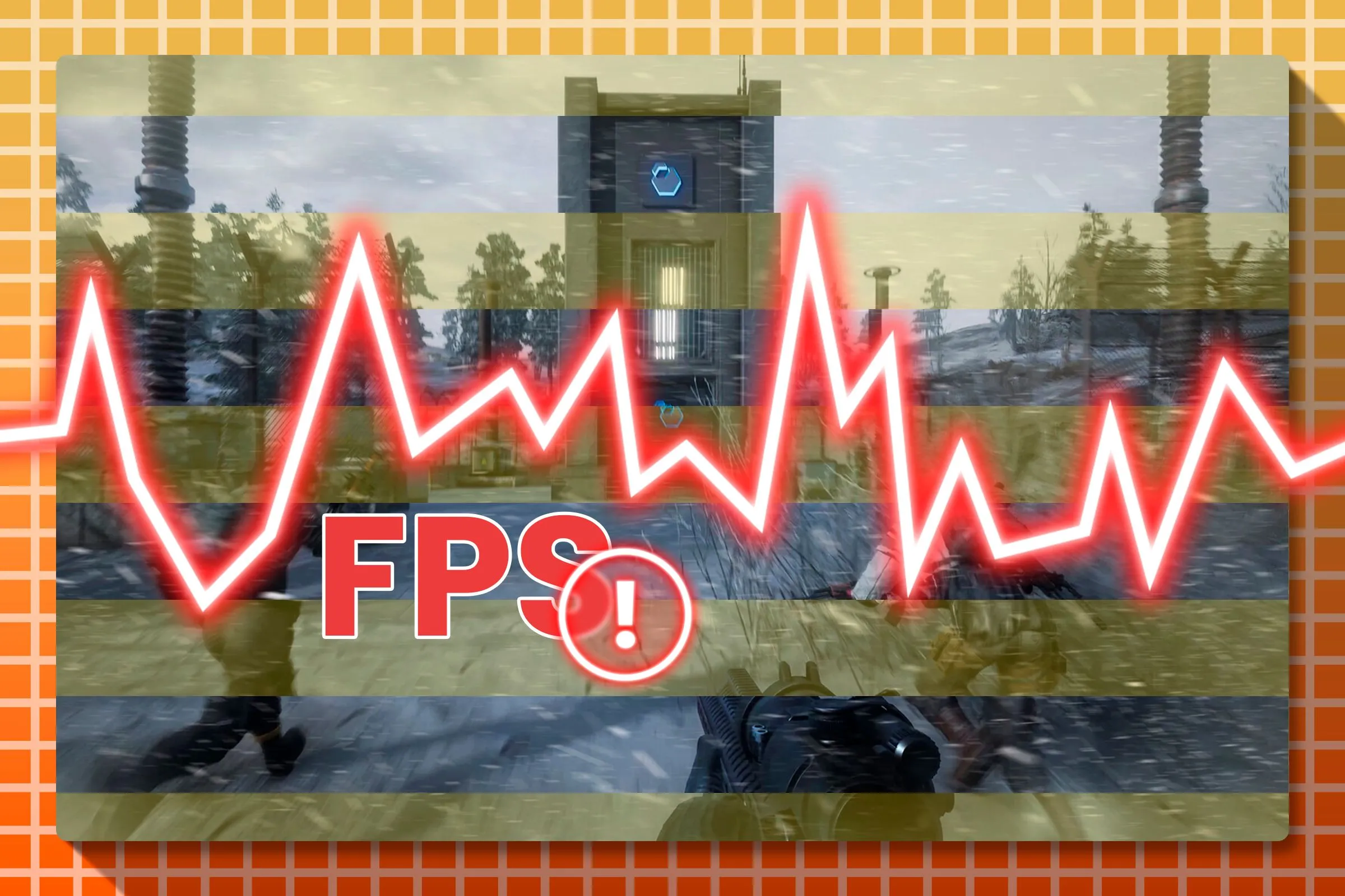 Hình ảnh game bị giật lag với microstutter và biểu đồ biến động FPS, nhấn mạnh tầm quan trọng của tốc độ khung hình ổn định.