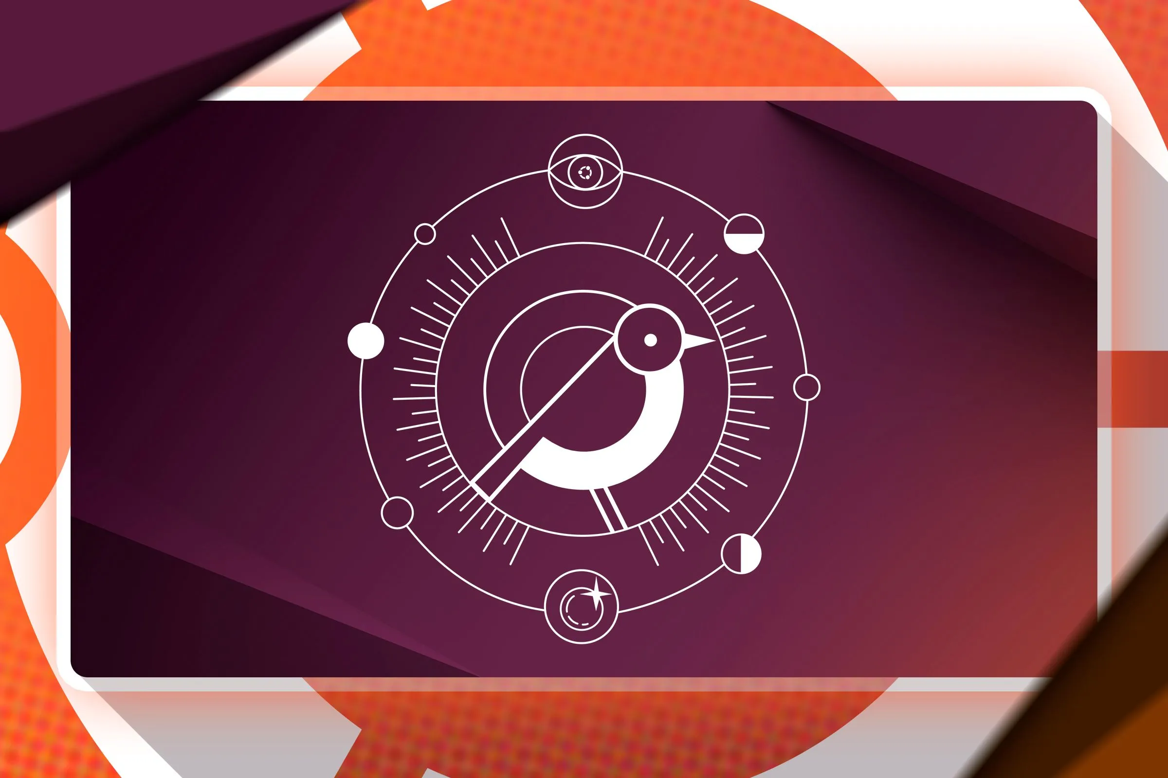 Hình nền Ubuntu 24.10 Oracular Oriole với logo Ubuntu