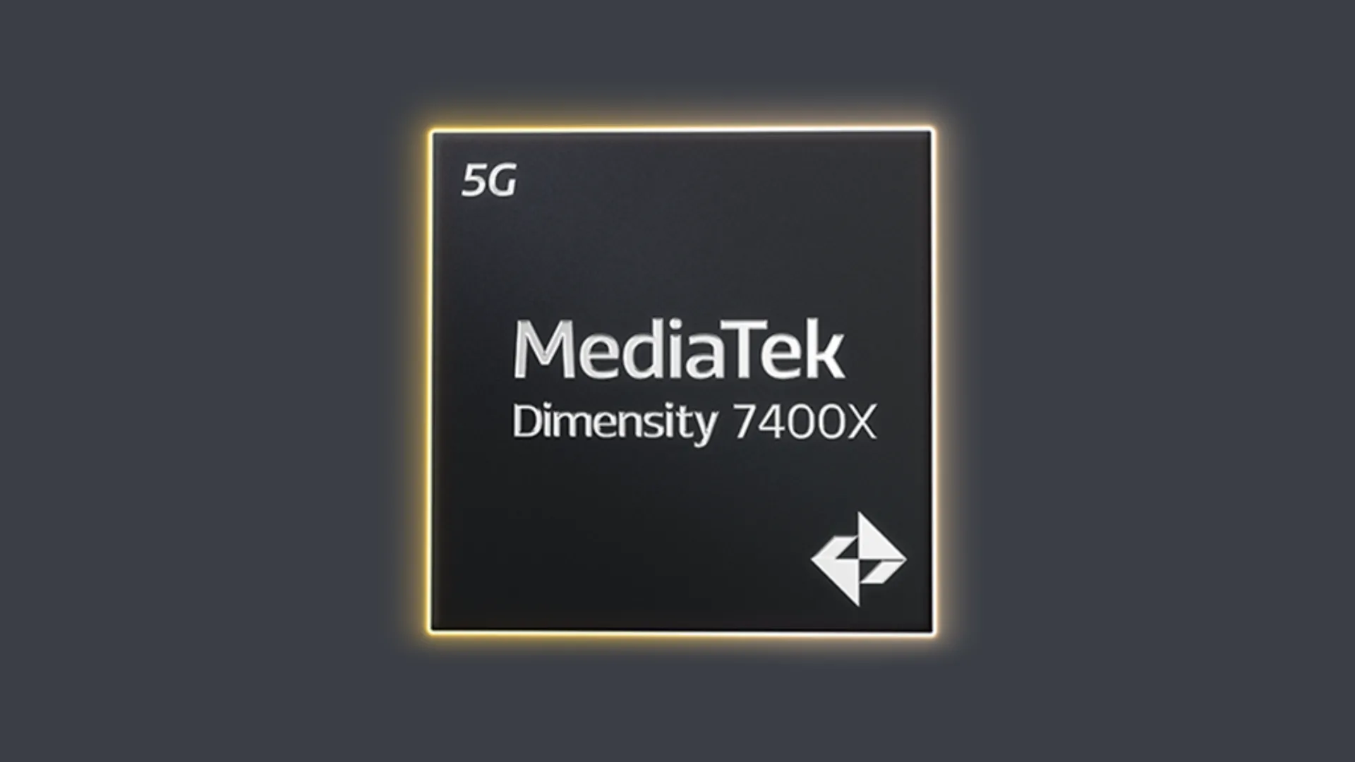 Logo chip MediaTek Dimensity 7400X, đại diện cho bộ vi xử lý trên điện thoại gập Motorola Razr 2025