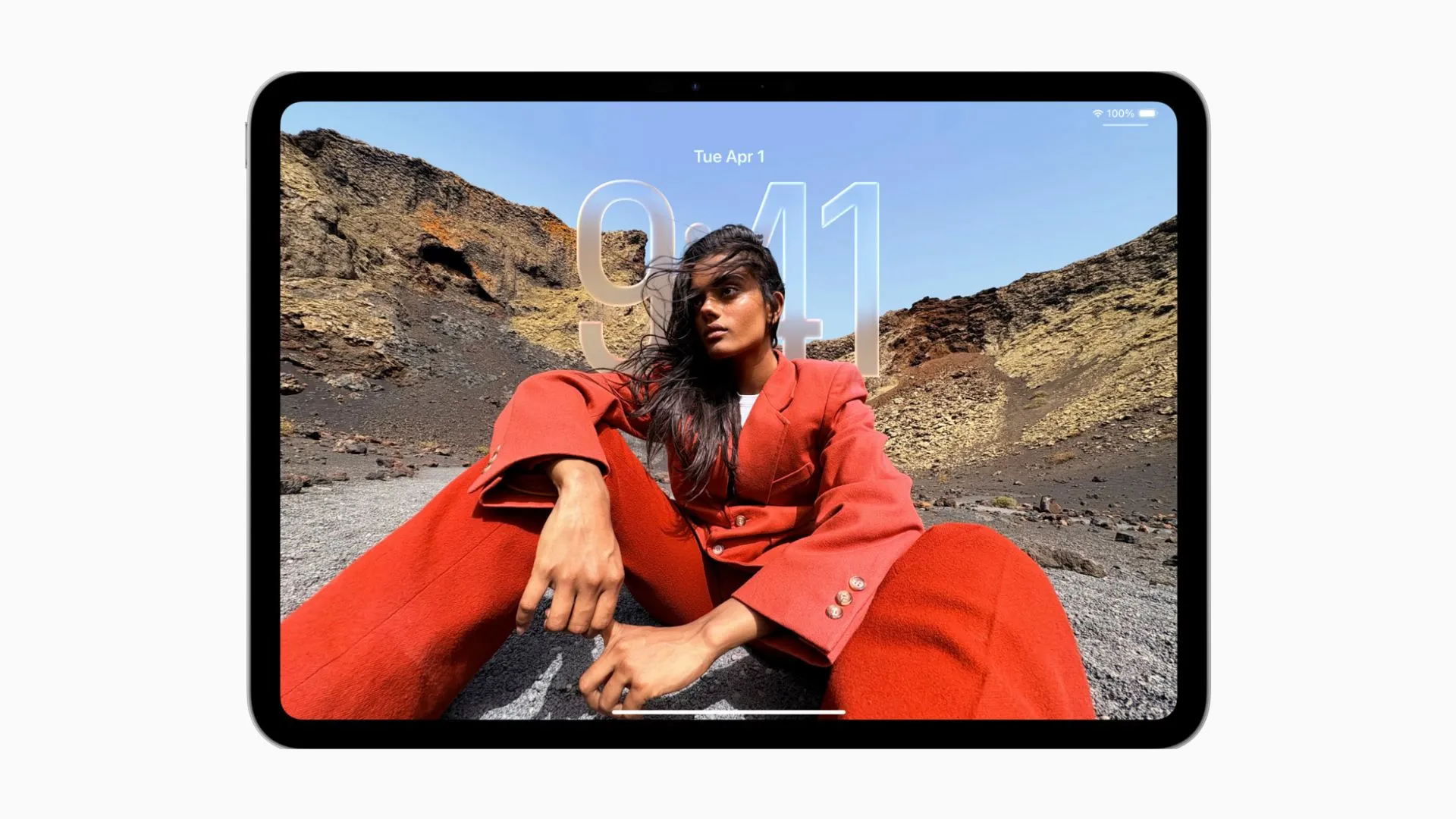 Màn hình khóa mới của iPadOS 26, thể hiện sự thay đổi trong giao diện người dùng.