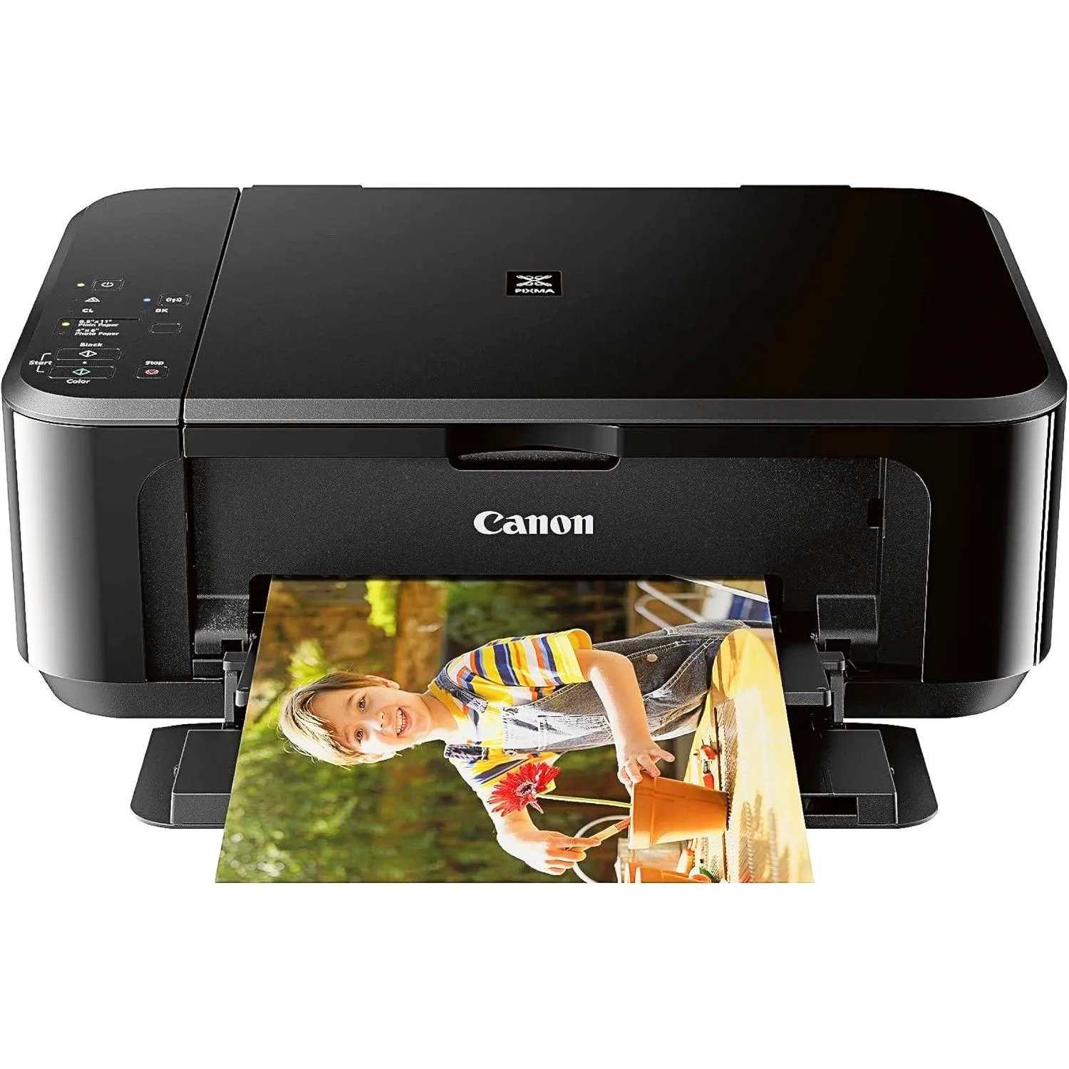 Máy in phun màu đa năng không dây Canon Pixma MG3620 trên nền trắng, thiết bị thiết yếu cho văn phòng làm việc tại nhà.