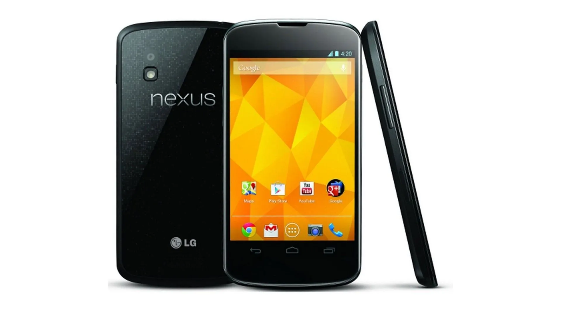 Nexus 4 với thiết kế tối giản và mặt lưng họa tiết lấp lánh