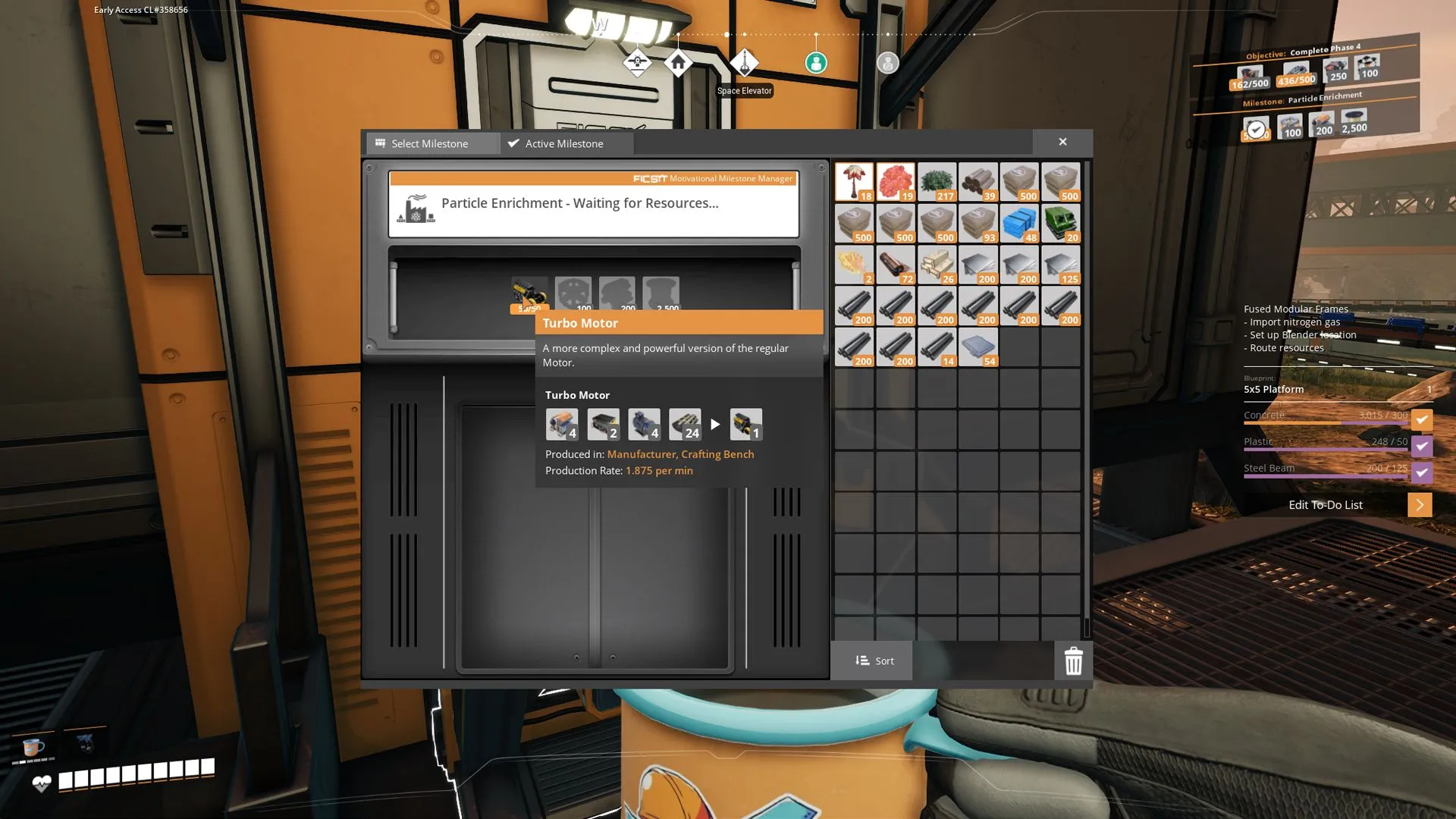 Quá trình chế tạo động cơ Turbo Motor phức tạp trong Satisfactory