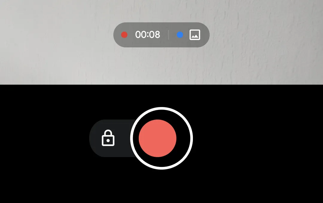 Quay video tức thì bằng cách nhấn giữ nút chụp trong ứng dụng Google Camera