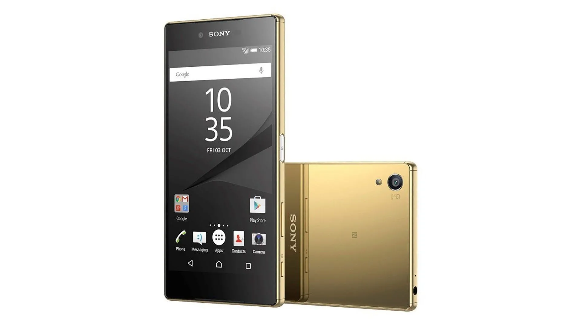 Sony Xperia Z5 màu vàng với thiết kế khối hộp phẳng sang trọng