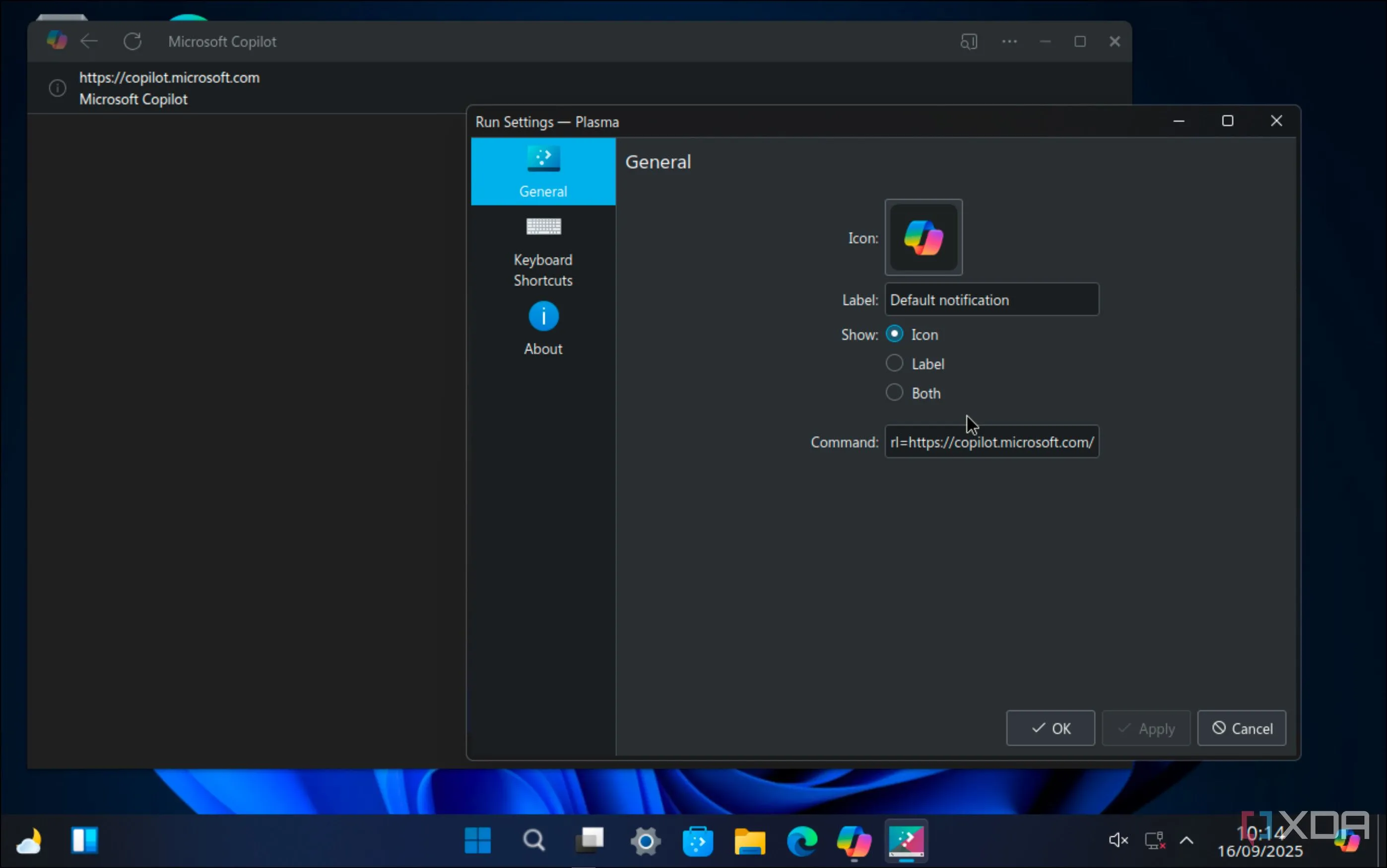 Tính năng Copilot trên Winux, thể hiện nỗ lực sao chép các phần mềm AI của Microsoft