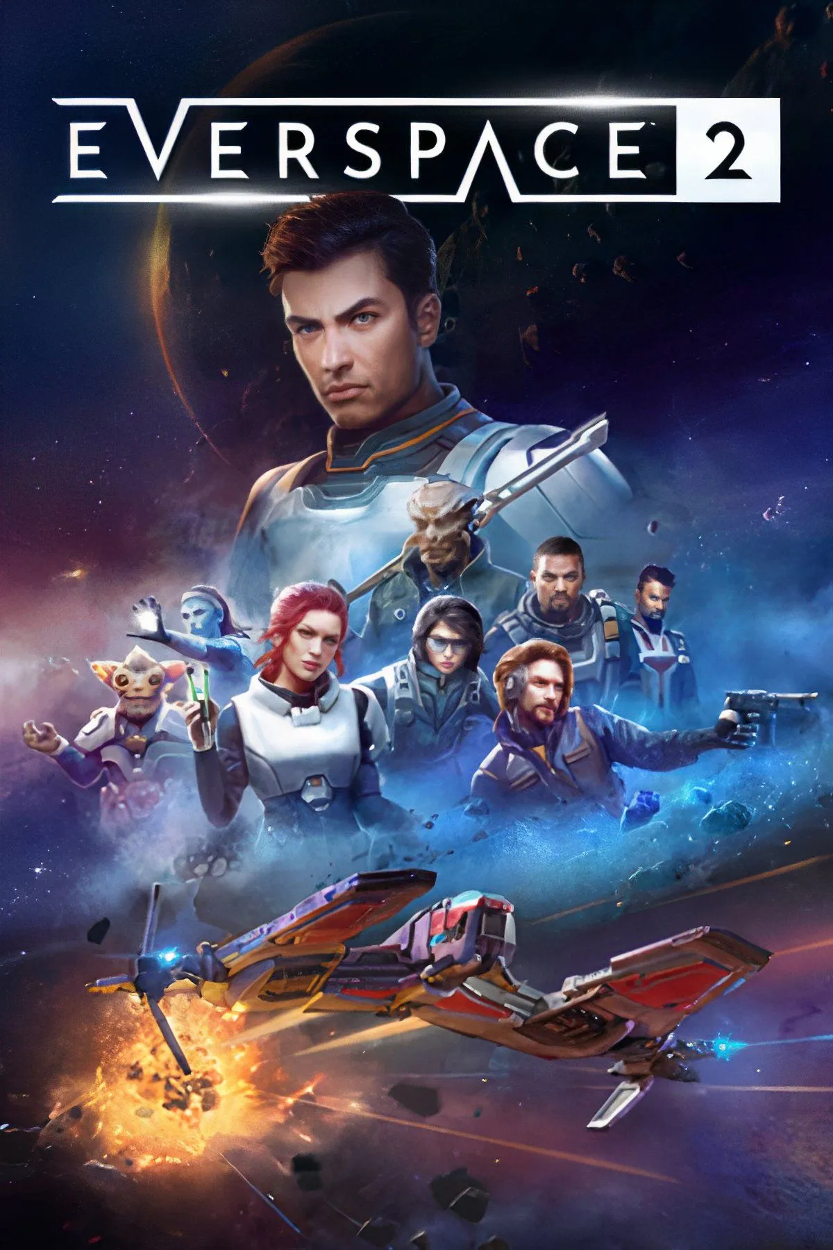 Tổng hợp ảnh gameplay của Everspace 2 với cảnh chiến đấu phi thuyền trong không gian rộng lớn, thể hiện các trận không chiến căng thẳng và đồ họa đẹp mắt.