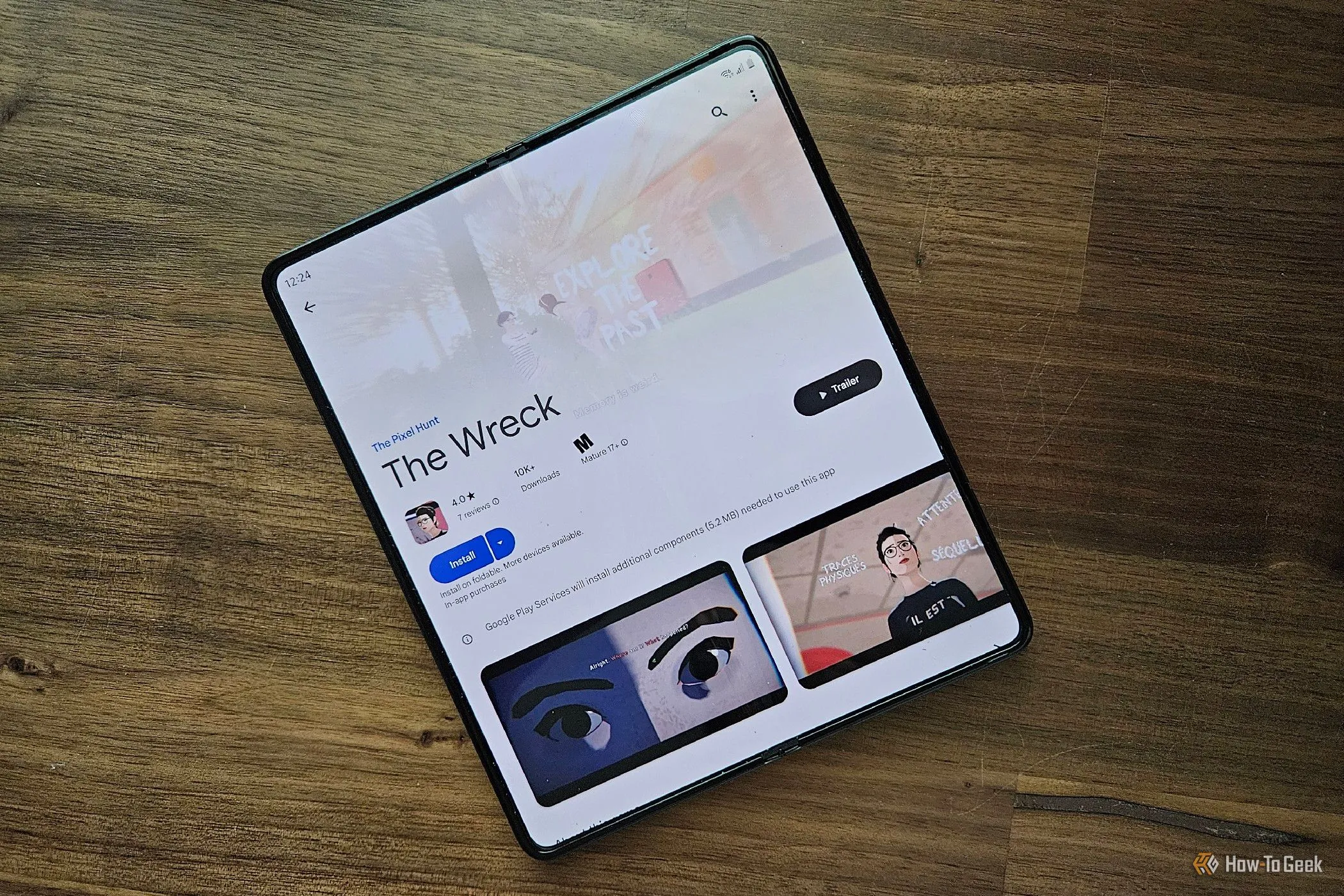 Tựa game The Wreck dành cho Android đang được hiển thị trong cửa hàng Google Play Store